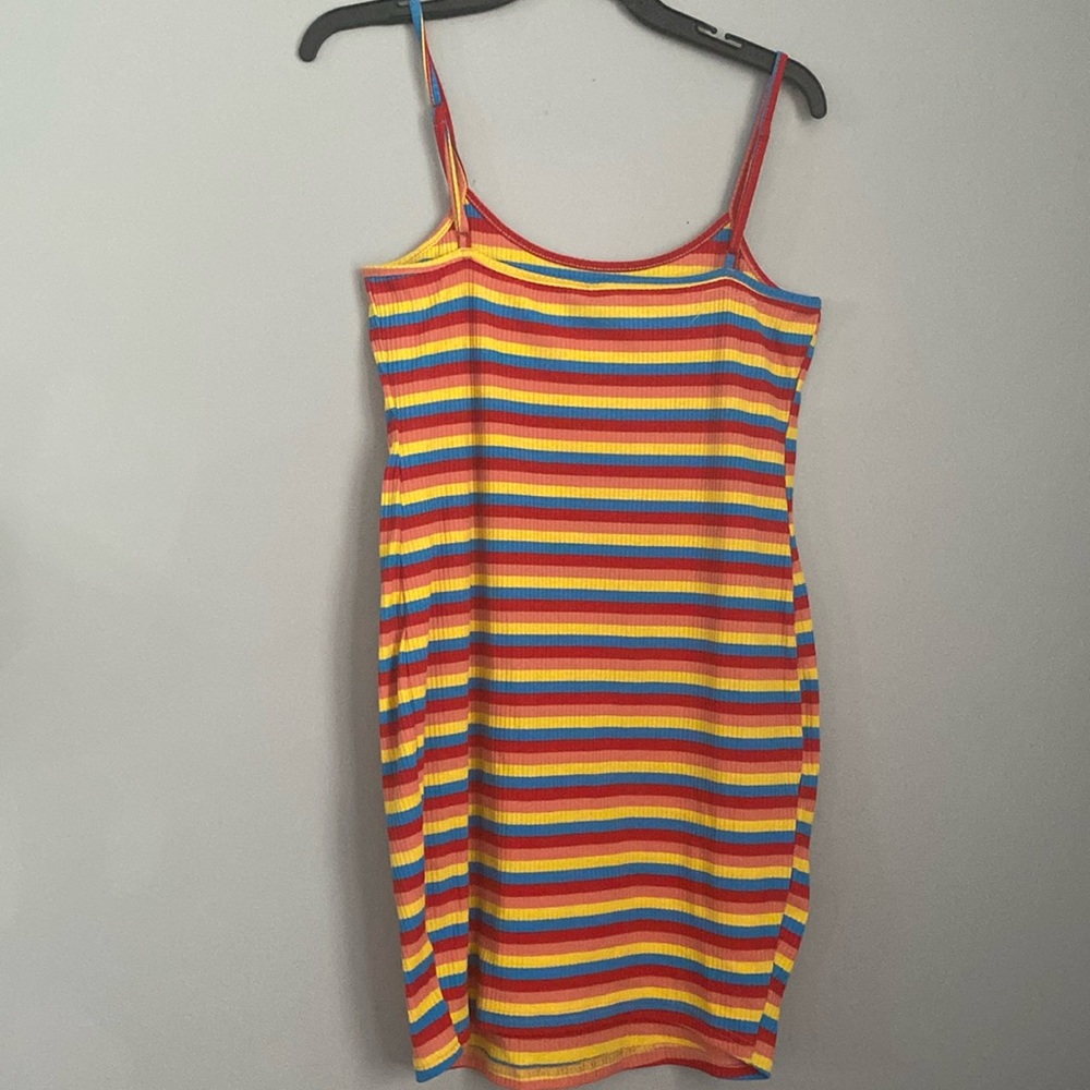 Multi colored maternity tank dress
